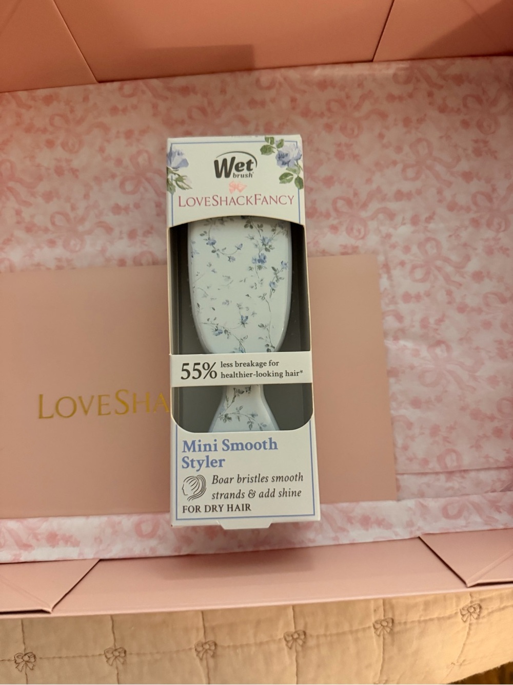 LoveShackFancy White Floral Mini Smooth Styler